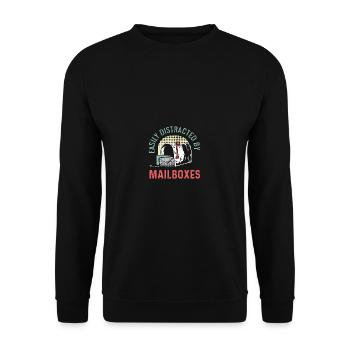Distrait par les boîtes aux lettres Travailleur engagé Ges - Sweat-shirt Unisexe - noir - Devant - Alina (178cm) & Michal (187cm)
