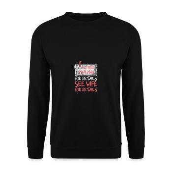 Retired Mailman Postman Gift - Unisex Sweatshirt - black - Front - Alina (178cm) & Michal (187cm)