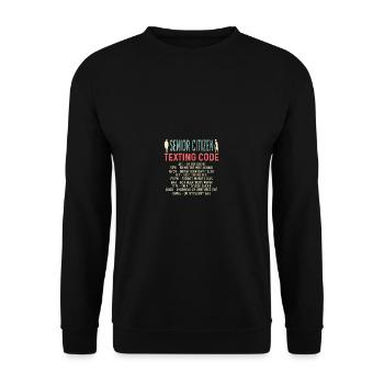SMS Codes Pensioner Poison - Unisex Sweatshirt - black - Front - Alina (178cm) & Michal (187cm)