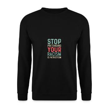 Stop Fooling Peace Advocate Gi - Unisex Sweatshirt - black - Front - Alina (178cm) & Michal (187cm)