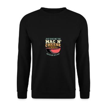 Macaroni au fromage Cadeau Gourmet - Sweat-shirt Unisexe - noir - Devant - Alina (178cm) & Michal (187cm)
