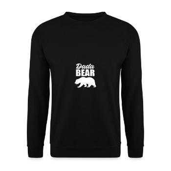 Dada Bär Liebevoller Vater Gift - Unisex Pullover - Schwarz - Vorne - Alina (178cm) & Michal (187cm)