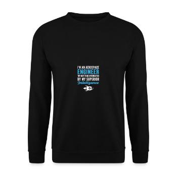 Superior Intelligence Rocket Engineer Gift - Unisex Sweatshirt - black - Front - Alina (178cm) & Michal (187cm)