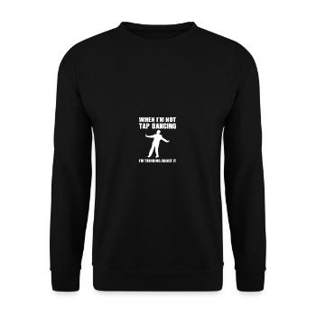 Think about It Dedicated Person Gift - Unisex Sweatshirt - black - Front - Alina (178cm) & Michal (187cm)