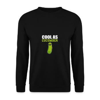 Cool wie Gurke Coole Person Gift - Unisex Pullover - Schwarz - Vorne - Alina (178cm) & Michal (187cm)