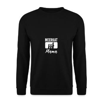 Meerkat Mama Liebende Mutter Geschenk - Unisex Pullover - Schwarz - Vorne - Alina (178cm) & Michal (187cm)