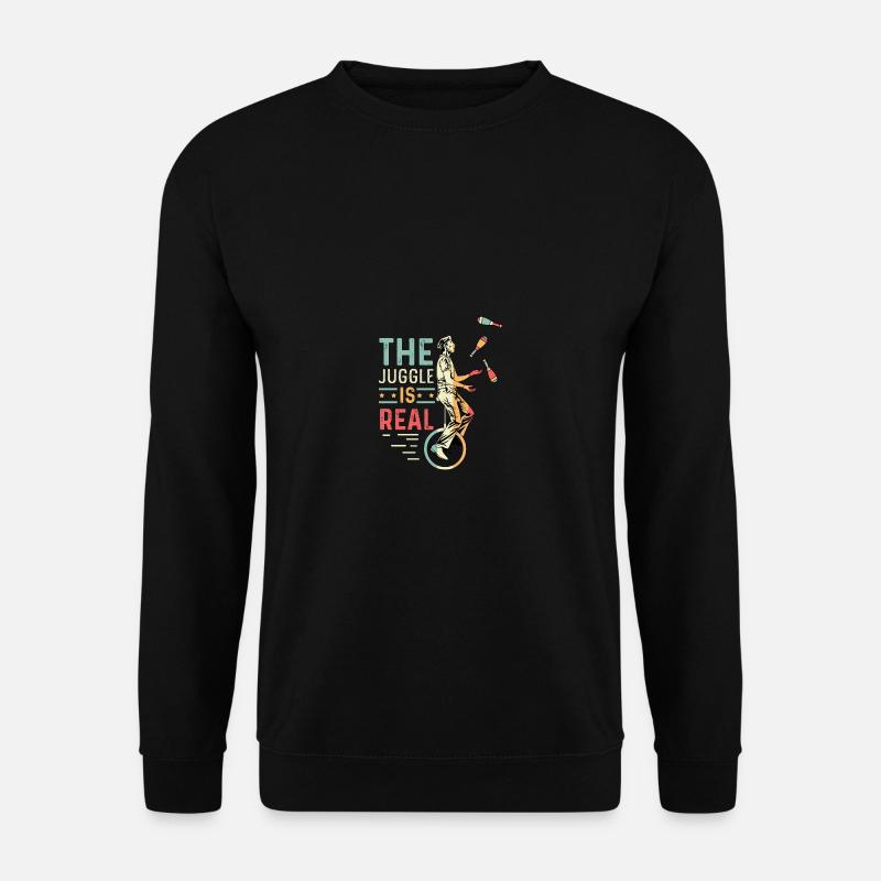Jonglieren ist real Jongleur Gift - Unisex Pullover - Schwarz