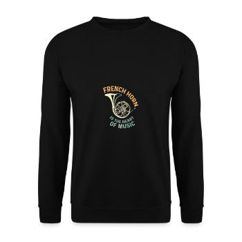 Cœur de musique Instrumentaliste Cadeau - Sweat-shirt Unisexe - noir - Devant - Alina (178cm) & Michal (187cm)