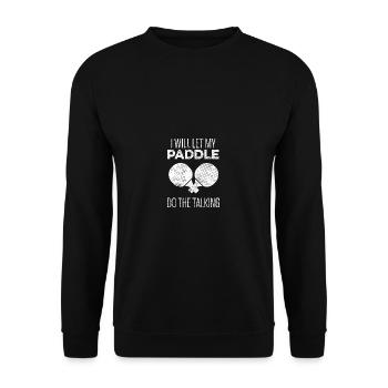 Discours Cadeau joueur professionnel - Sweat-shirt Unisexe - noir - Devant - Alina (178cm) & Michal (187cm)