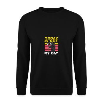 Not My Day Hopeful Person Gift - Unisex Sweatshirt - black - Front - Alina (178cm) & Michal (187cm)
