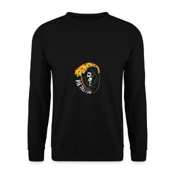 Cake until I die gourmet poison - Unisex Sweatshirt - black - Front - Alina (178cm) & Michal (187cm)