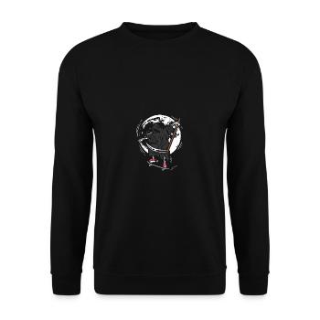 Reaper Skater Athlete Gift - Unisex Sweatshirt - black - Front - Alina (178cm) & Michal (187cm)
