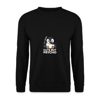 Cadeau doux mais psychopathe - Sweat-shirt Unisexe - noir - Devant - Alina (178cm) & Michal (187cm)