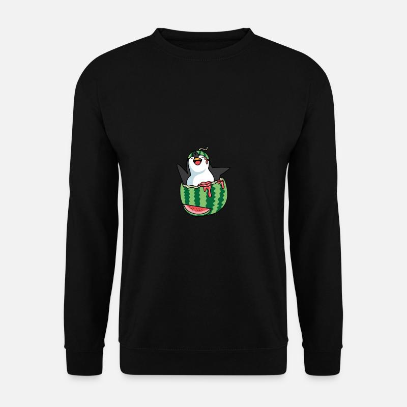 Melon Penguin Fruit Merchant Gift - Unisex Sweatshirt - black