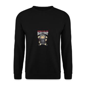 Proud Black Sheep Wasteful Poison - Unisex Sweatshirt - black - Front - Alina (178cm) & Michal (187cm)