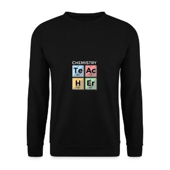 Chemistry teacher Chemistry Professor Gift - Unisex Sweatshirt - black - Front - Alina (178cm) & Michal (187cm)