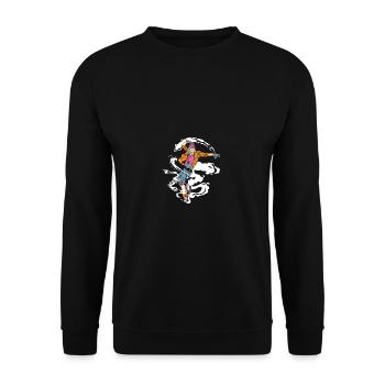 Breakdancing Girl Dance Choreographer Gift - Unisex Sweatshirt - black - Front - Alina (178cm) & Michal (187cm)