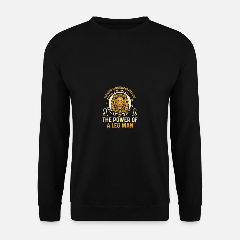 Leo Man Brave Person Gift - Unisex Sweatshirt - black