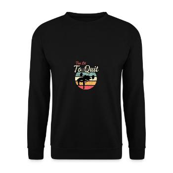 Illuminated to stop Fit and healthy person poison - Unisex Sweatshirt - black - Front - Alina (178cm) & Michal (187cm)