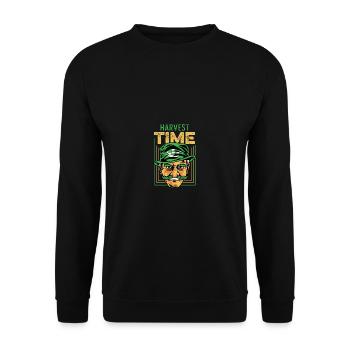 Erntezeit Stoner Gift - Unisex Pullover - Schwarz - Vorne - Alina (178cm) & Michal (187cm)