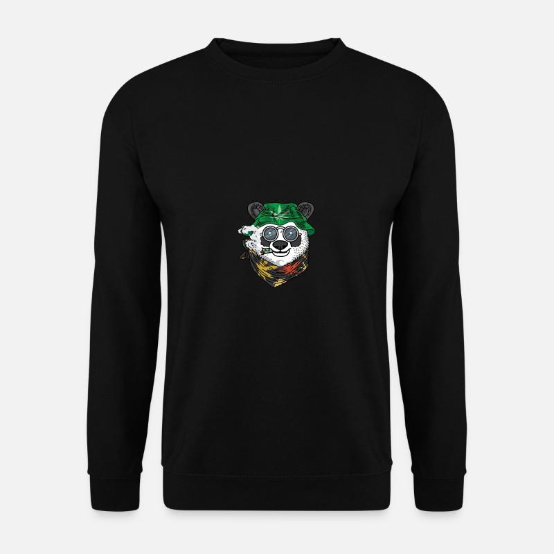 Panda Rasta Smoking Gift - Unisex Sweatshirt - black