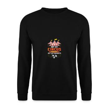Nicht mein Zirkus Entertainer Gift - Unisex Pullover - Schwarz - Vorne - Alina (178cm) & Michal (187cm)
