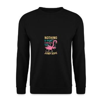 More Flamazing Fitness Fanatic Gift - Unisex Sweatshirt - black - Front - Alina (178cm) & Michal (187cm)