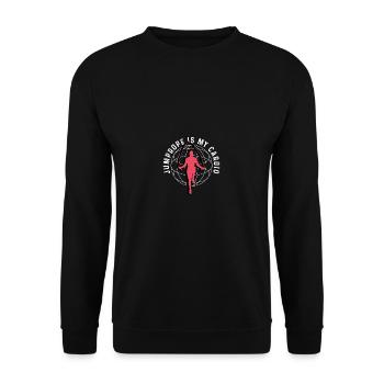 My cardio health-loving gift - Unisex Sweatshirt - black - Front - Alina (178cm) & Michal (187cm)