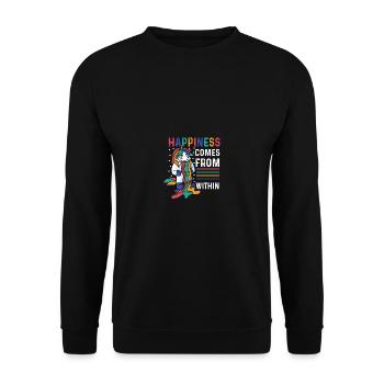 Glück kommt hinein Schwuler und homosexueller Weih - Unisex Pullover - Schwarz - Vorne - Alina (178cm) & Michal (187cm)