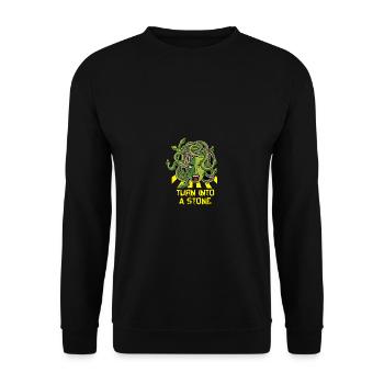 Se transformer en poison fictif de pierre - Sweat-shirt Unisexe - noir - Devant - Alina (178cm) & Michal (187cm)