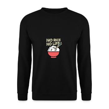 No rice no life gourmet poison - Unisex Sweatshirt - black - Front - Alina (178cm) & Michal (187cm)