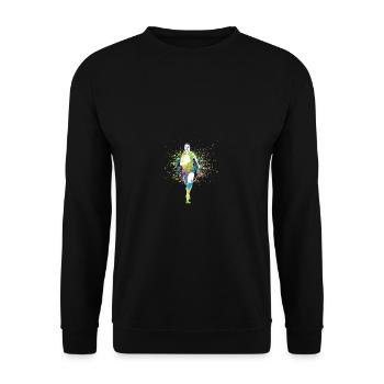 Weibliche Rugbyspieler Sportler Gift - Unisex Pullover - Schwarz - Vorne - Alina (178cm) & Michal (187cm)