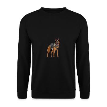 Police dog policeman or policeman poison - Unisex Sweatshirt - black - Front - Alina (178cm) & Michal (187cm)