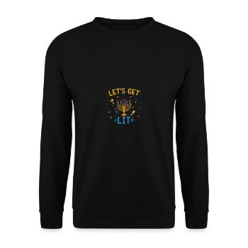 Let’s Funny Ugly Hanoukka -Génial - Sweat-shirt Unisexe - noir - Devant - Alina (178cm) & Michal (187cm)
