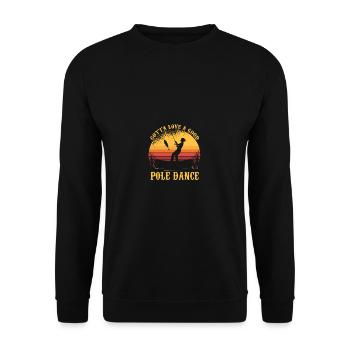 Lustige Fischerei Liebesstabentanz Delesseer Fisch - Unisex Pullover - Schwarz - Vorne - Alina (178cm) & Michal (187cm)
