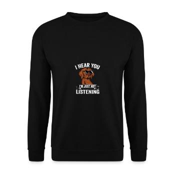 Vizsla lover cute dog design - Unisex Sweatshirt - black - Front - Alina (178cm) & Michal (187cm)
