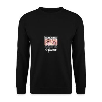 Warning can spontaneously funny quote about anime spr - Unisex Sweatshirt - black - Front - Alina (178cm) & Michal (187cm)
