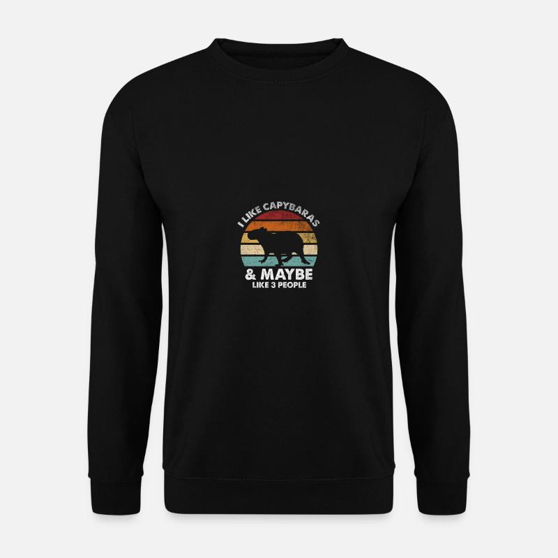 I like capybaras and maybe 3 people funny C - Unisex Sweatshirt - black