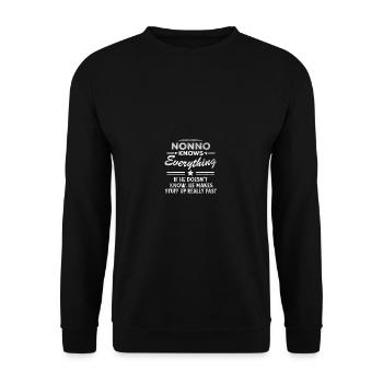 Nonno connaît toutes les citations drôles fête des pères - Sweat-shirt Unisexe - noir - Devant - Alina (178cm) & Michal (187cm)