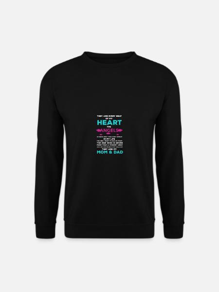 Mama _ Papa meine Engel Vintage Erinnerungen an El - Unisex Pullover - Schwarz