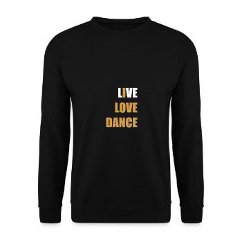 I love dance funny dance teacher - Unisex Sweatshirt - black - Front - Alina (178cm) & Michal (187cm)