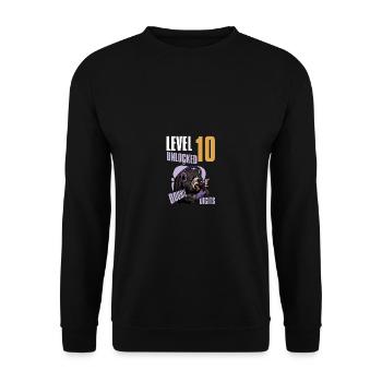 Doppelte Ziffern 10 Jahre alter Spieler lustiges n - Unisex Pullover - Schwarz - Vorne - Alina (178cm) & Michal (187cm)