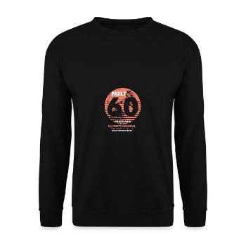 Built 60 years ago vintage quote music lovers - Unisex Sweatshirt - black - Front - Alina (178cm) & Michal (187cm)