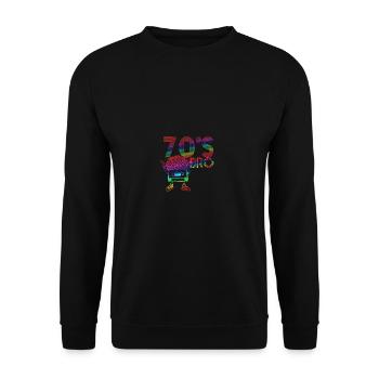 Cassette rétro Bro Vintage des années 70 - Sweat-shirt Unisexe - noir - Devant - Alina (178cm) & Michal (187cm)