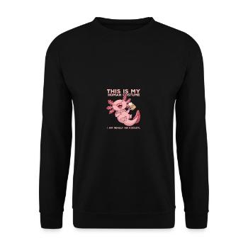 Ceci est mon costume humain drôle citation a - Sweat-shirt Unisexe - noir - Devant - Alina (178cm) & Michal (187cm)
