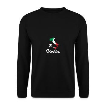 Italien Karten Fußball Forzaazurri Italienisch - Unisex Pullover - Schwarz - Vorne - Alina (178cm) & Michal (187cm)