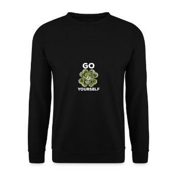 Good luck funny quote even Saint Patrick's - Unisex Sweatshirt - black - Front - Alina (178cm) & Michal (187cm)