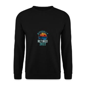 Funny Quote of Retired 2022 Retired - Unisex Sweatshirt - black - Front - Alina (178cm) & Michal (187cm)