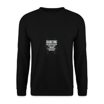 Citation drôle Ingénierie Solution Problèmes Sarkas - Sweat-shirt Unisexe - noir - Devant - Alina (178cm) & Michal (187cm)