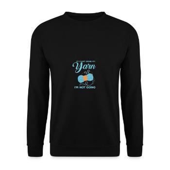 Citation drôle Crochet Fil à tricoter - Sweat-shirt Unisexe - noir - Devant - Alina (178cm) & Michal (187cm)